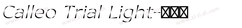 Calleo Trial Light字体转换 Calleo Trial Light字体转换